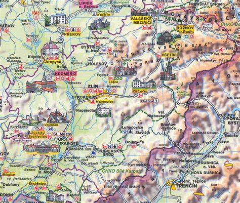 mapa kostelů Zlínského kraje