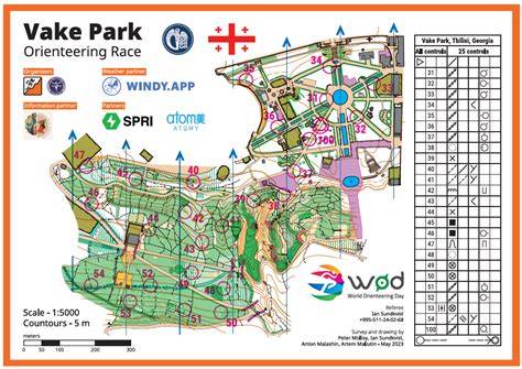 font/banner orienteering map for parish