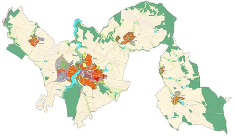 mapa urbanistického plánu Brasílie