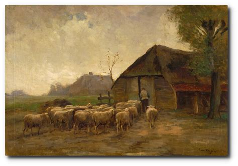 pastýř se stádem na zelené pastvině