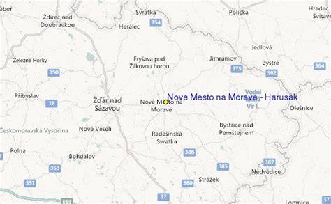 Topografická mapa Nové Město na Moravě a okolí