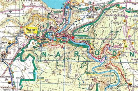 mapa regionu Vranov nad Dyjí a Podyjí