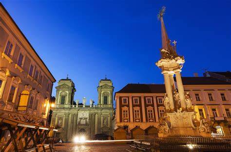 vizualizace barokního sousoší Nejsvětější Trojice