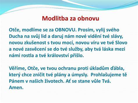 modlitba a vedení Ducha