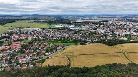 kostel sv. Jiří Plzeň Doubravka výhled na řeky