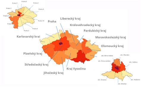 Mapa s lokalizací bytů ve Vsetíně