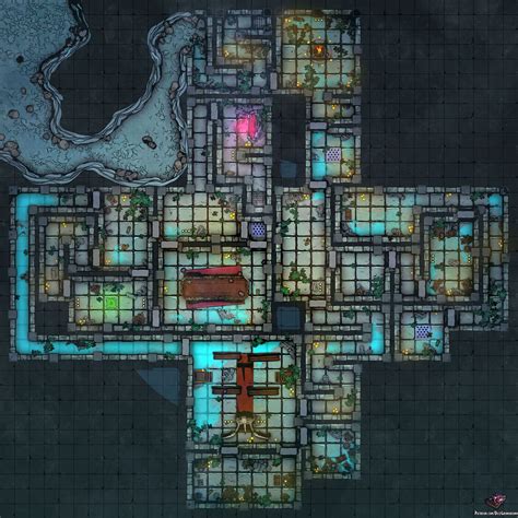 ruined temple layout map
