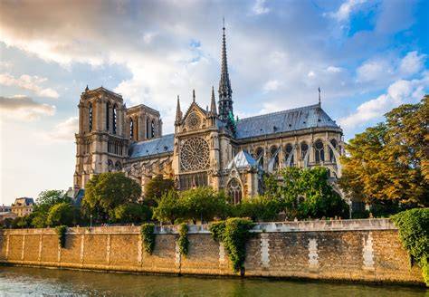 Notre-Dame Paříž historické panorama