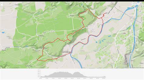 Noční poutní trasa a její zobrazení v mapě (přes 36 km)