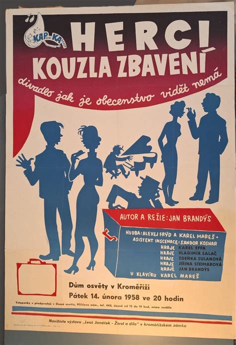 Divadelní plakát a herci v Turínském kostýmu