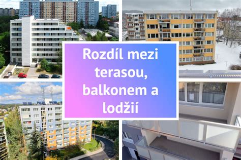 tabulka a schéma rozdílů balkón, lodžie, terasa