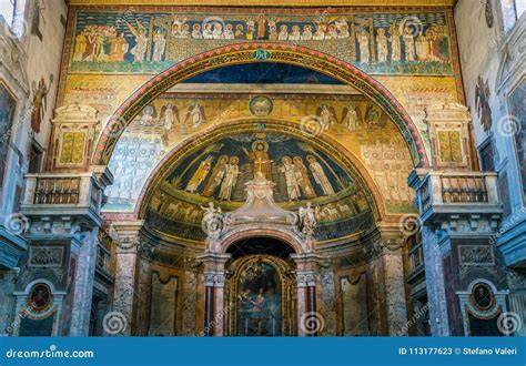 Basilika Santa Prassede mozaiky z 9. století