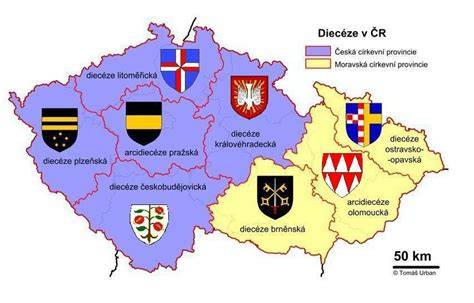 mapa církevní provincie Moravy
