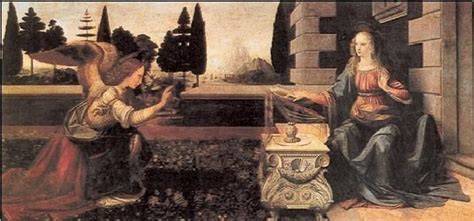 Zvestovani Panny Marie Leonardo da Vinci