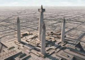 Jedi chrám na Coruscantu - architektonická ikona se spojenými špicemi