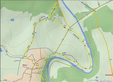 mapa trasy křížové cesty