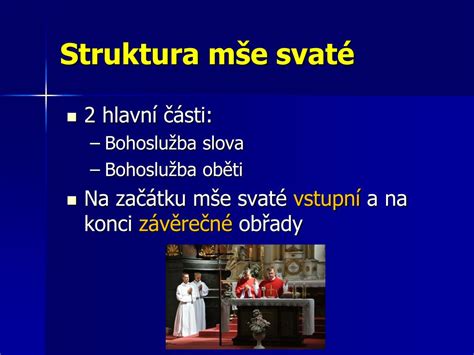 Infografika: Struktura mše se zdůrazněním hudebních prvků