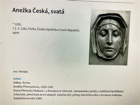 ilustrativni foto svata Anežka česká patro