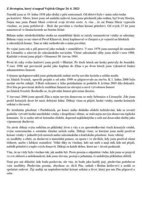 Životopis P. Glogara OCD