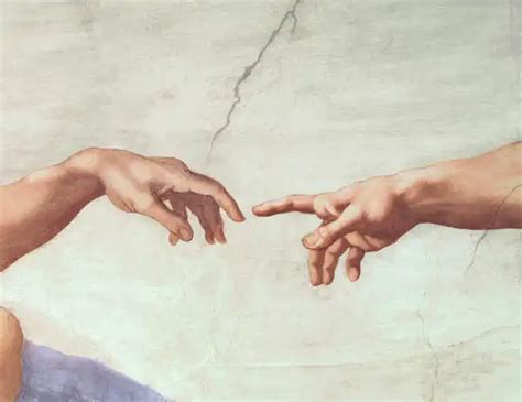 Michelangelo - Stvoření Adama a detaily