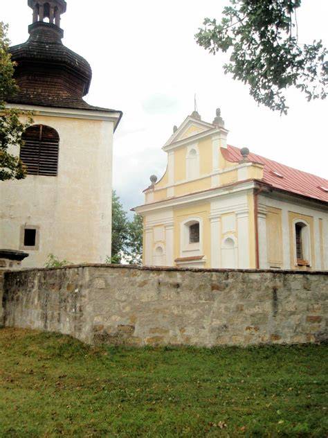 barokní kostel sv. Barbory v Zahrádkách