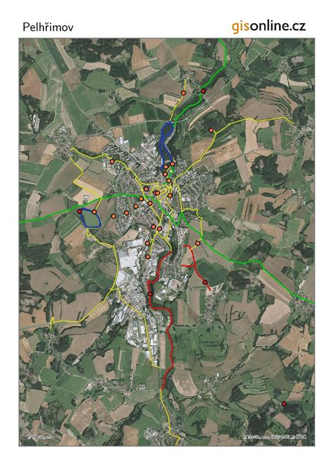 mapa Pelhřimova a okolí pro motoristy