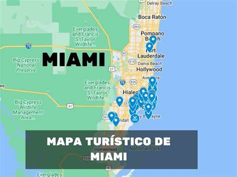 Mapa arcidiecéze Miami regionu