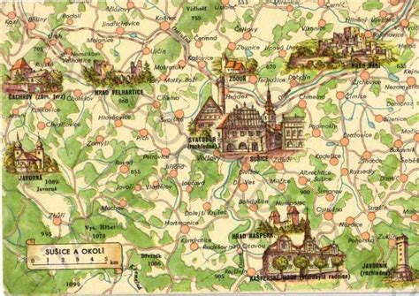 Mapa architektury Sušice a okolí