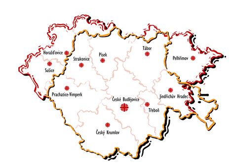 Mapa zapojených Farních charit v diecézi