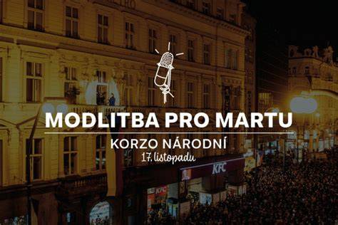 vizualizace historických momentů Modlitby pro Martu