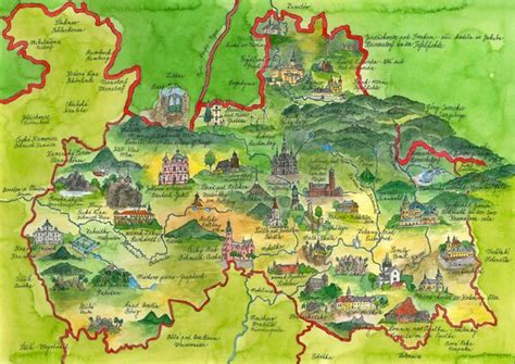 mapa s turistickými trasami Libereckého kraje