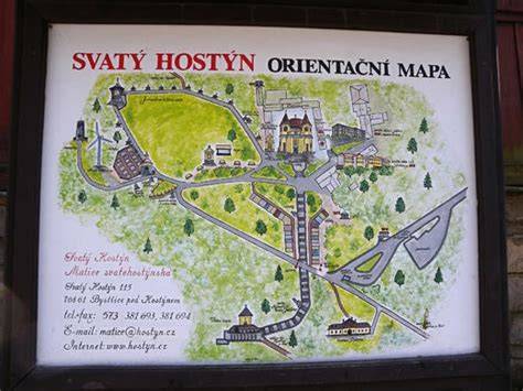 mapa poutního místa Svatý Hostýn