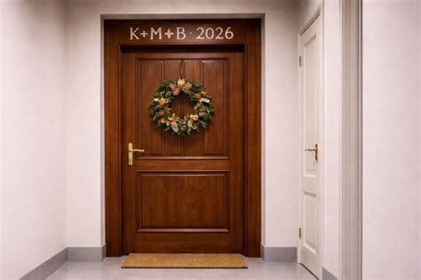 Jména Tří králů a K+M+B na dveřích