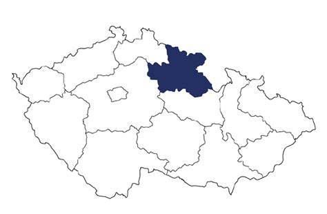 Mapa české diecéze s důrazem na Hradec Králové