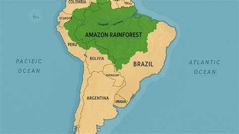 mapa Amazonie a misijní osady