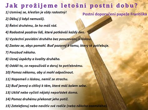 vizuální přehled postní doby (infografika)