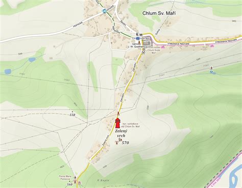mapa areálu Chlum Svaté Maří