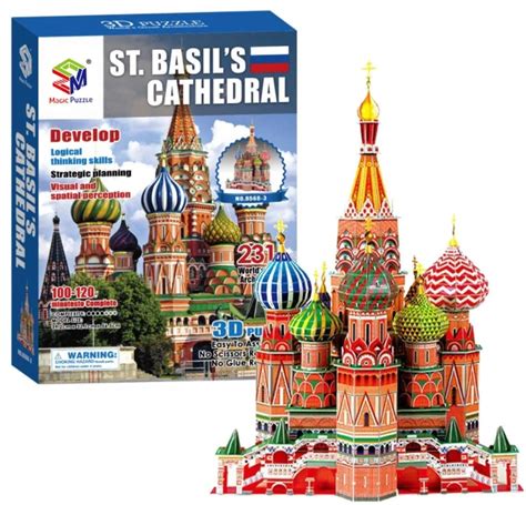 vizuální průřez 3D puzzle chrám Vasila Blaženého