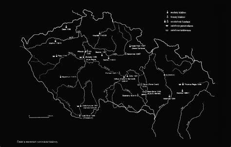 mapa českých klášterů