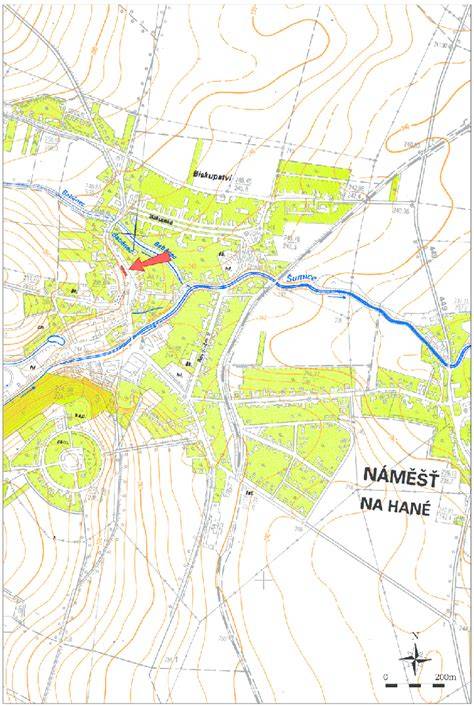 mapa farnosti Náměšť na Hané
