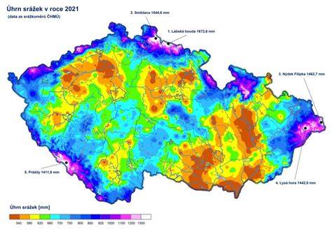Mapa teplot a srážek pro Blatnici