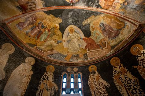 vizuální znázornění byzantské mozaiky a ikonografie