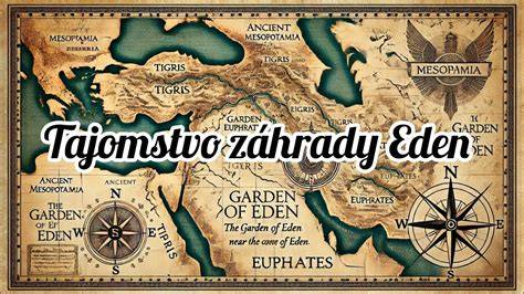 mapa zahrady Eden a řek