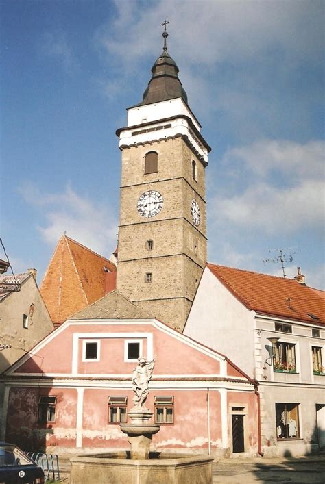 Vyhlídková věž Slavonice s městem a panoramatem