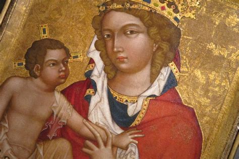Madona z Veveří detail Madony a Ježíška