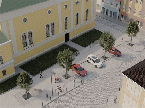 ilustrativní plán kostela a blízkého náměstí