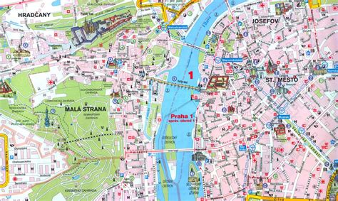 mapa centra Prahy s Betlémskou kaplí