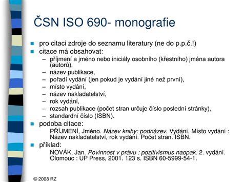nástroje a pravidla citací ISo 690 ilustrace