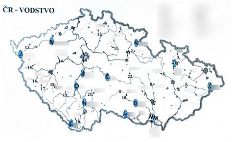 mapa cisterciáckých klášterů v ČR