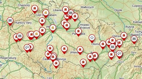 Mapa čerpacích stanic Eurowag a trasy